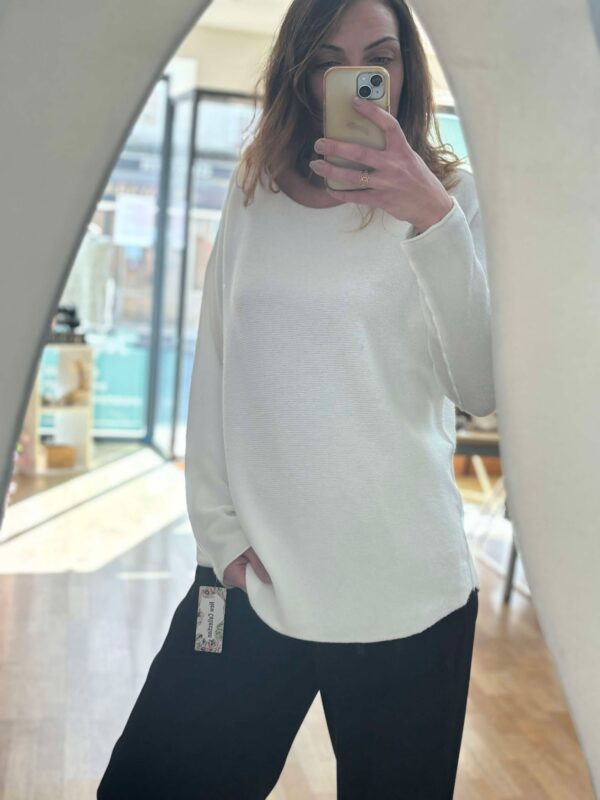 Le pull Gaia Blanc – Image 2